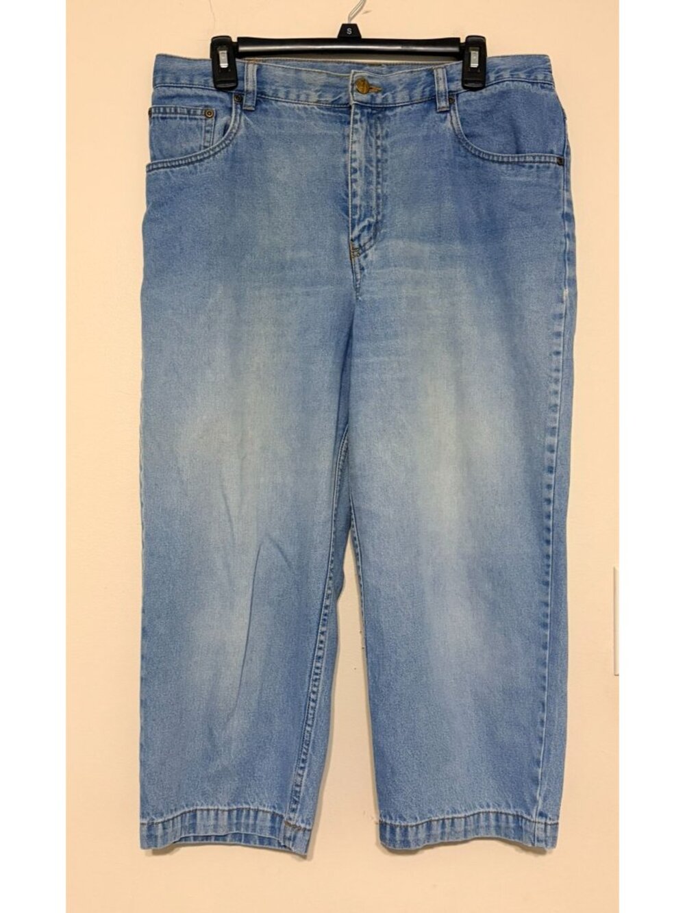 Women's L.L. Bean Medium Wash 5-Pocket Straight Leg Capri Jeans Size 14
